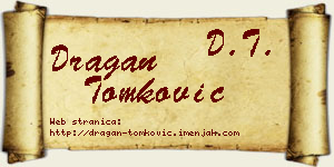 Dragan Tomković vizit kartica